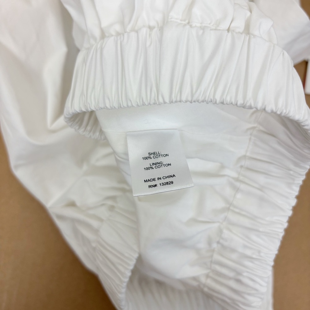 L’Academie by Marianna Arman Poplin Crop Top in White Size S - Picture 7 of 10